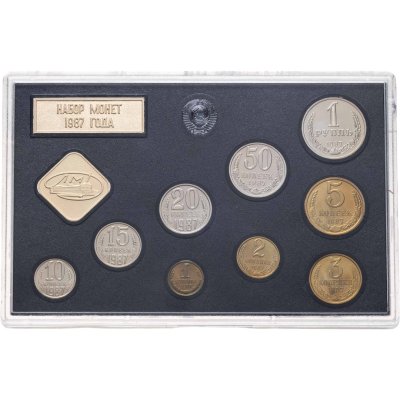 купить Годовой набор Госбанка СССР 1987 ЛМД жёсткий