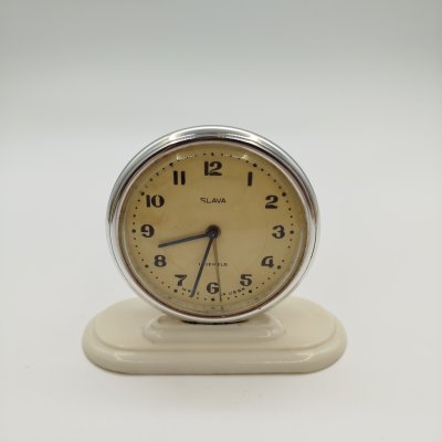 купить Часы-будильник настольные "11 камней", металл, пластик, стекло, Второй Московский часовой завод «Слава», СССР, 1960-1980 гг.