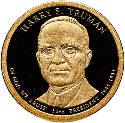 купить США 1 доллар (dollar) 2015 S Президент США - Гарри Трумэн (1945–1953) знак монетного двора: "S" - Сан-Франциско