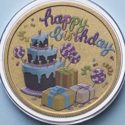 купить Австралия 1 доллар 2021 «С днем рождения»