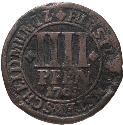 купить Германия, Мюнстер 4 пфеннига 1703