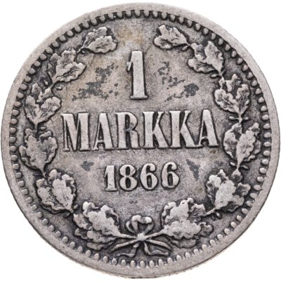 купить 1 марка 1866 S Российская Финляндия
