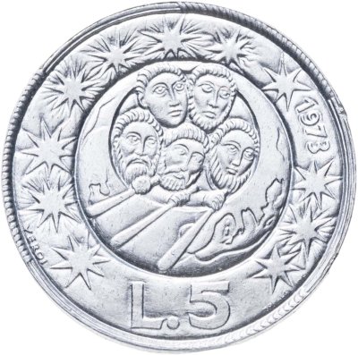 купить Сан-Марино 5 лир (lire) 1973