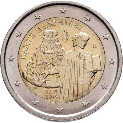 купить Италия 2 евро 2015 "750 лет со дня рождения Данте Алигьери"