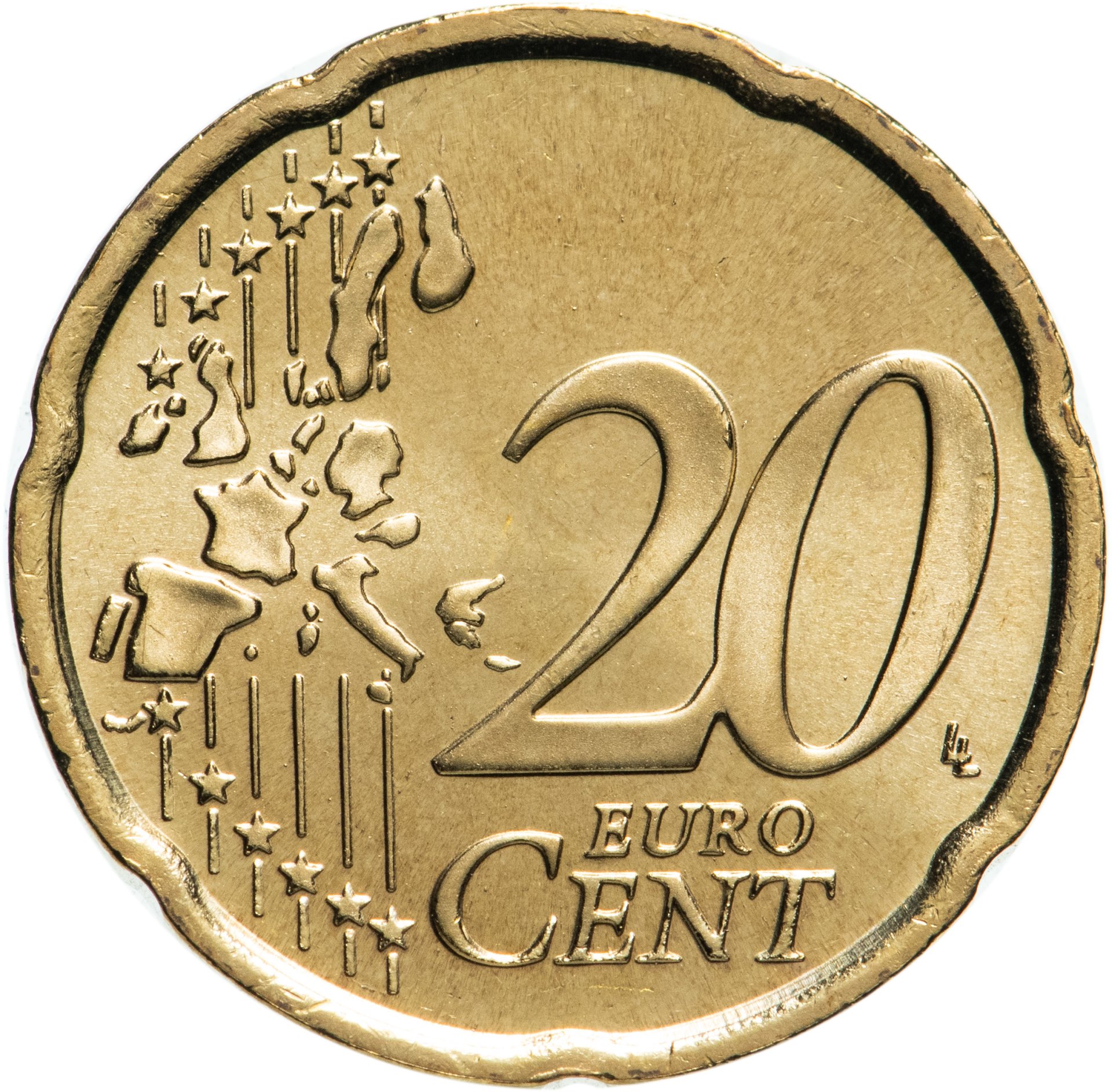 20 центов в рублях на сегодня. 20 Центов 2003 года цена. 10 Евроцентов 2003 года цена.