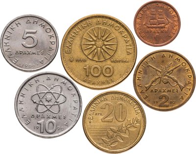 купить Греция набор монет 1982-2000 (6 штук). Выдающиеся личности.