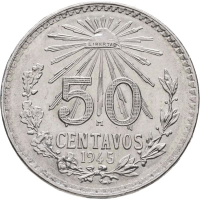 купить Мексика 50 сентаво (centavos) 1945