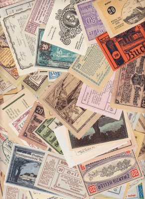 купить Австрия, нотгельды набор из 100 банкнот