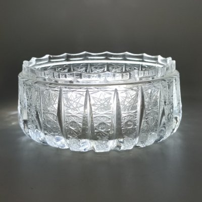 купить Ваза для фруктов (конфетница), хрусталь, алмазная грань, СССР, 1970-1990 гг.