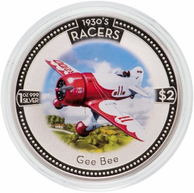 Купить Острова Кука 2 доллара (dollars) 2006 "Воздушные гонки 1930-х - Gee Bee Model R Super Sportster"