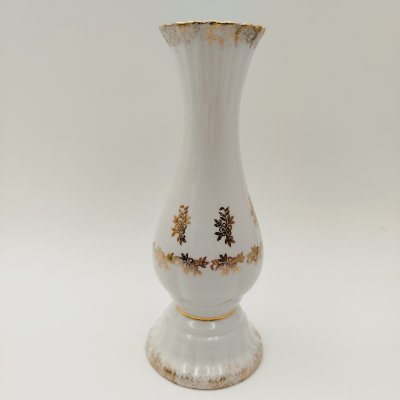 купить Подсвечник на одну свечу с цветочным декором золотистого цвета, фарфор, золочение, Chodziez, Польша, 1964-1980 гг.
