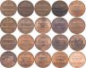 Купить Набор из 20 монет - США 1 цент 1966-2014