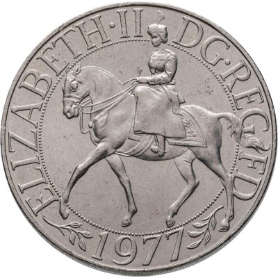купить Великобритания 1 крона (25 новых пенсов) 1977 "Cеребряный юбилей царствования Елизаветы II"