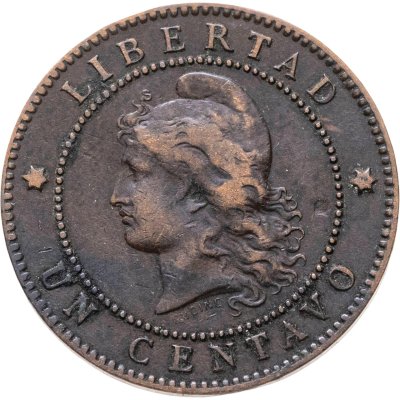 купить Аргентина 1 сентаво (centavo) 1884
