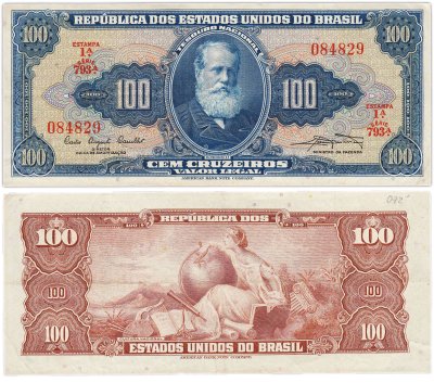 купить Бразилия 100 крузейро 1964