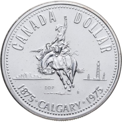 купить Канада 1 доллар 1975 "100 лет городу Калгари""