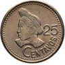 Купить Гватемала 25 сентаво (centavos) 1988 в конверте с маркой