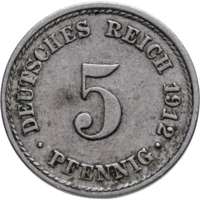 купить Германия 5 пфеннигов (pfennig) 1911, знак монетного двора: "F" - Штутгарт