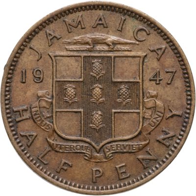 купить Ямайка 1/2 пенни (penny) 1947