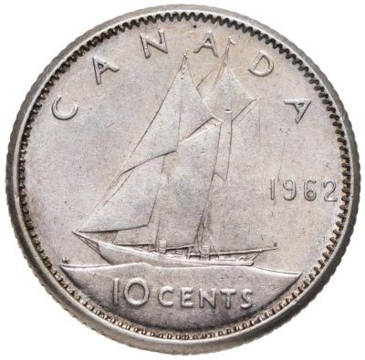 купить Канада 10 центов (cents) 1962