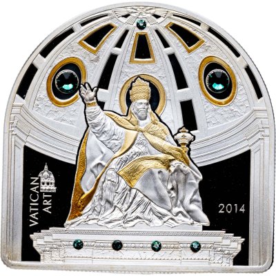 купить Острова Кука 5 долларов 2014 "Искусство Ватикана - могила Папы Урбана VIII", в футляре