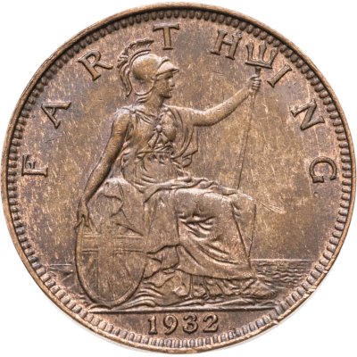 купить Великобритания 1 фартинг (farthing) 1932