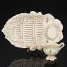 Купить Блюдо (менажница) с соусником в стиле Art Nouveau, Julius Dressler, фаянс, золочение, Австро-Венгрия, 1900-1918 гг.