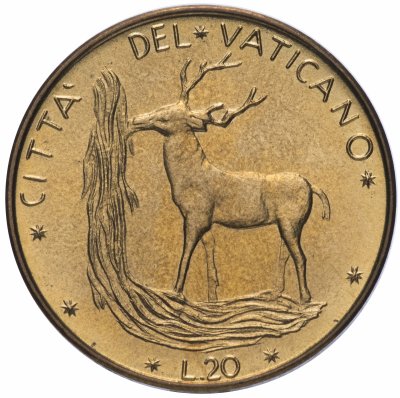 купить Ватикан 20 лир 1970