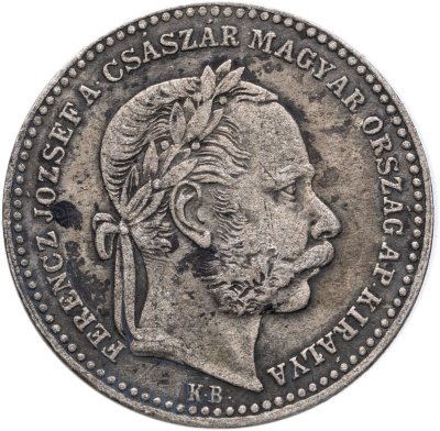купить Венгрия 20 крейцеров (krajczar) 1869, знак монетного двора "KB" - Кремница