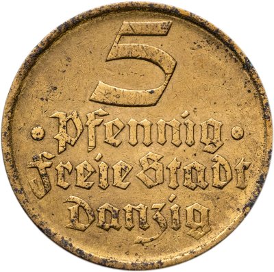купить Данциг 5 пфеннигов (pfennig) 1932