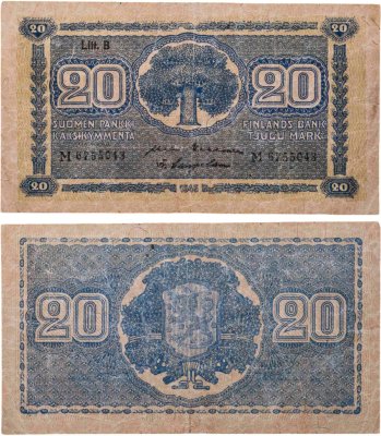 купить Финляндия 20 марок 1945