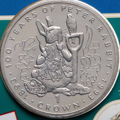 купить Гибралтар 1 крона 1993 «Кролик Питер»