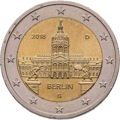 купить Германия 2 евро (euro) 2018 A Дворец Шарлоттенбург знак монетного двора "G"