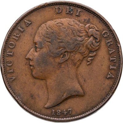 купить Великобритания 1 пенни (penny) 1847
