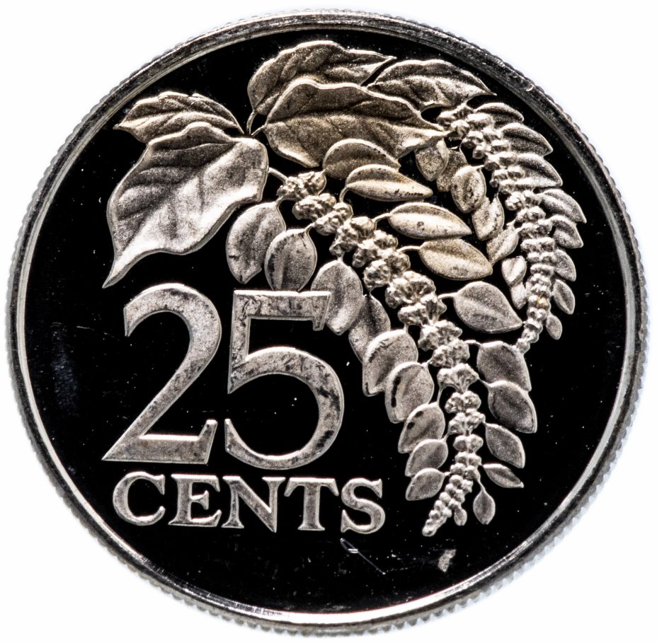 купить Тринидад и Тобаго 25 центов (cents) 1975
