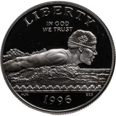 купить США 50 центов (1/2 доллара, half dollar) 1996 S XXVI Olympiad Swimming (XXVI летние Олимпийские Игры, Атланта 1996 - плавание)