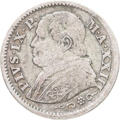 купить Папская область 10 сольдо (soldi) 1868 Надпись "PIVS·IX·P·" на аверсе