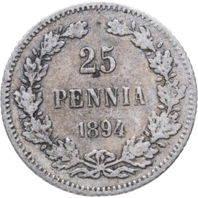 купить 25 пенни (pennia) 1894 L Российская Финляндия