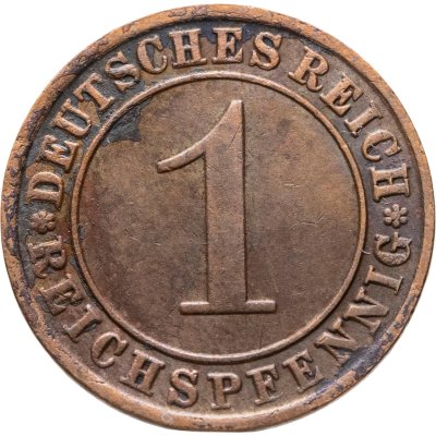 купить Германия 1 рейхспфенниг (reichspfennig) 1934 A знак монетного двора "A" — Берлин