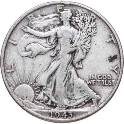 купить США 50 центов (1/2 доллара, half dollar) 1943 Walking Liberty Half Dollar