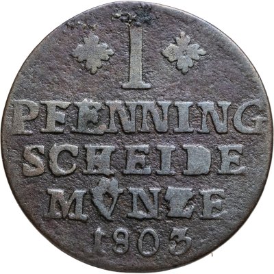 купить Брауншвейг-Вольфенбюттель 1 пфенниг 1803