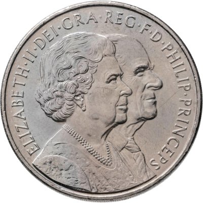 купить Великобритания 5 фунтов 2007 "Бриллиантовая свадьба"
