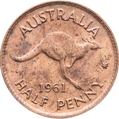 купить Австралия 1/2 пенни (penny) 1961