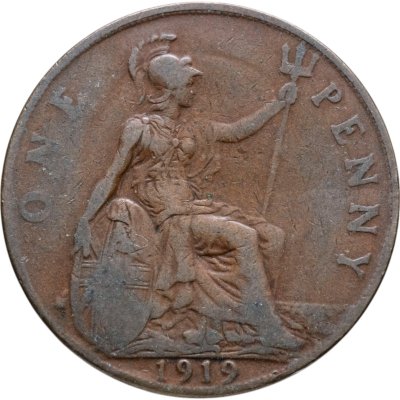 купить Великобритания 1 пенни (penny) 1919 Без отметки монетного двора