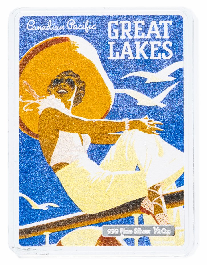 купить Ниуэ 1 доллар 2015 "Винтажные постеры - Великие озера" в блистере