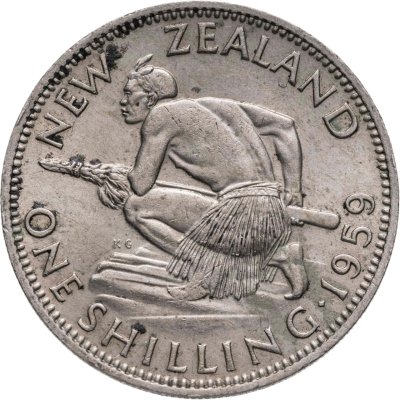 купить Новая Зеландия 1 шиллинг (shilling) 1959