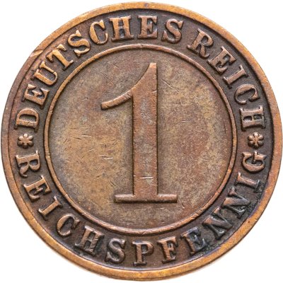 купить Германия 1 рейхспфенниг (reichspfennig) 1928 D знак монетного двора "D" — Мюнхен