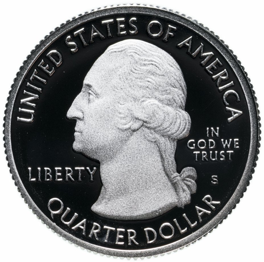 Монета США 25 центов (квотер, 1/4 доллара, quarter dollar) 2019 S Proof ...