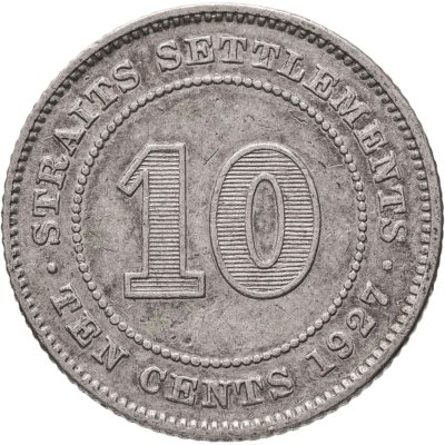купить Стрейтс Сетлментс 10 центов (cents) 1927