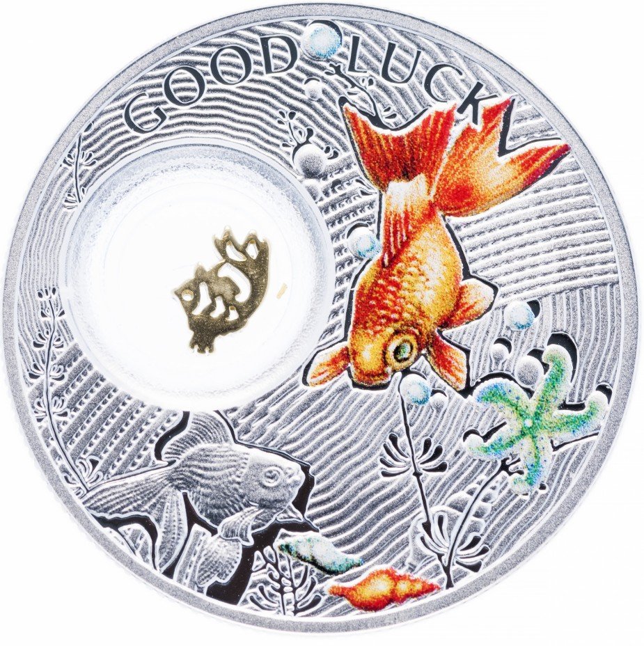 купить Ниуэ 1 доллар 2014 "Монеты на счастье - Золотая рыбка"